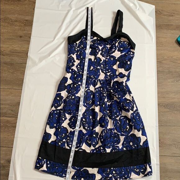 Richard Chai Blue Floral Dress Sz 6 - Picture 10 of 13